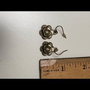 Gold flower earrings